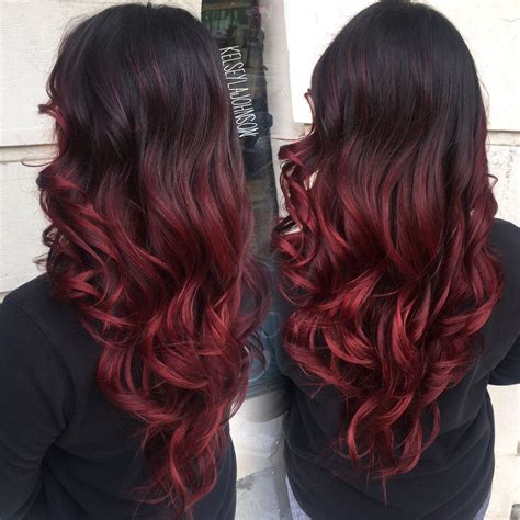 dark to red ombre hair